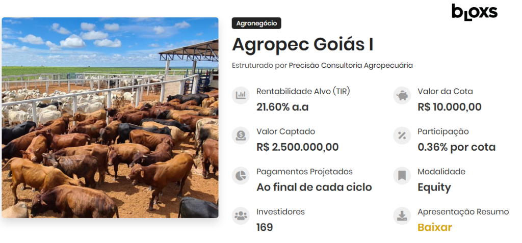 investimentos equity, agronegócio